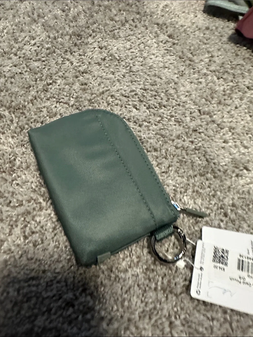 lululemon athletica Slate Green Zip Card Pouch